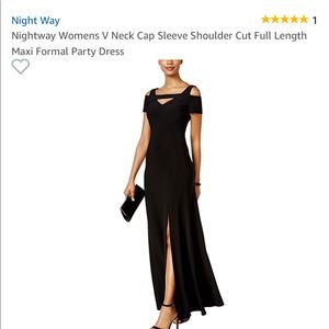 Nightway Black keyhole dress